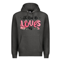 Charcoal Heather oh how he loves us Premium Hoodie - MaliasSmallBusiness