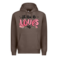 Coffee oh how he loves us Premium Hoodie - MaliasSmallBusiness