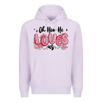 Lilac oh how he loves us Premium Hoodie - MaliasSmallBusiness