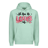 Seafoam oh how he loves us Premium Hoodie - MaliasSmallBusiness