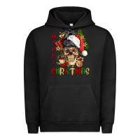 Pigment Black Merry Christmas skeleton messy bun Urban Hoodie - NancyCooperArtShop