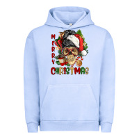 Pigment Grape Ice Merry Christmas skeleton messy bun Urban Hoodie - NancyCooperArtShop