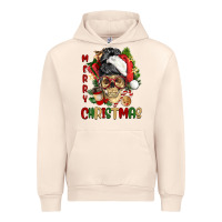 Sandshell Merry Christmas skeleton messy bun Urban Hoodie - NancyCooperArtShop