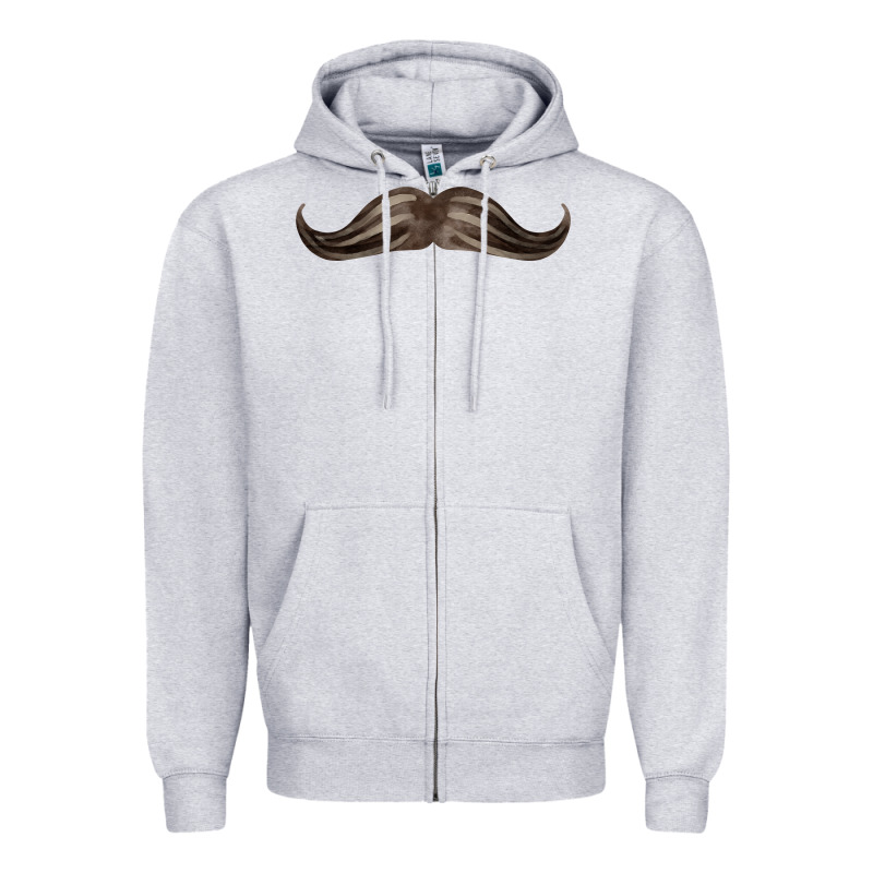 Brown Moustache Fa Element Zipper Hoodie by FaDigitalArtStudio | Teevron