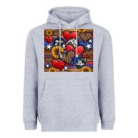 4th Of July American Hearts Heavyweight Hoodie | Teevron