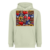 Matcha 4th of july american hearts Heavyweight Hoodie - Jasminsmagicworld