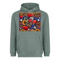 Sage 4th of july american hearts Heavyweight Hoodie - Jasminsmagicworld