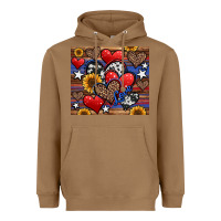 Toasted Coconut 4th of july american hearts Heavyweight Hoodie - Jasminsmagicworld