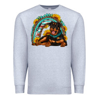 Heather Grey Rottweiler  rainbow Premium Sweatshirt - Artiststas