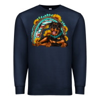 Navy Rottweiler  rainbow Premium Sweatshirt - Artiststas