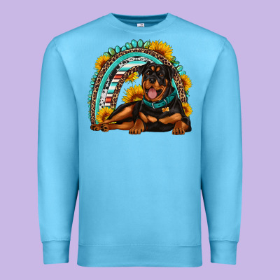 Rottweiler  Rainbow Premium Sweatshirt Designed By Artiststas