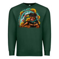 Sports Green Rottweiler  rainbow Premium Sweatshirt - Artiststas