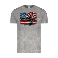 Cloud Rock dirt bike american flag Vintage Tee - MaliasSmallBusiness