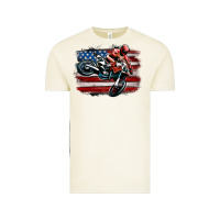 Vintage Arctic dirt bike american flag Vintage Tee - MaliasSmallBusiness