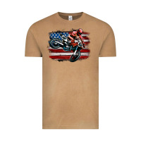 Vintage Camel dirt bike american flag Vintage Tee - MaliasSmallBusiness
