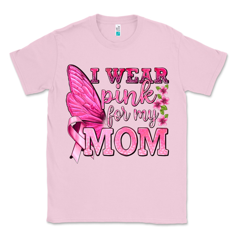 I Wear Pink For My Mom With Butterfly Classic Tee by texasbilliewilder | Teevron