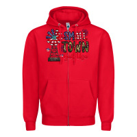 Red small town gail usa Zipper Hoodie - CowhideDigitalArt