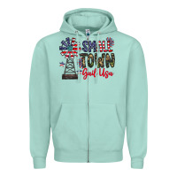 Seafoam small town gail usa Zipper Hoodie - CowhideDigitalArt