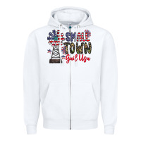 White small town gail usa Zipper Hoodie - CowhideDigitalArt