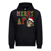 Black Merry af skeleton messy bun Urban Hoodie - NancyCooperArtShop