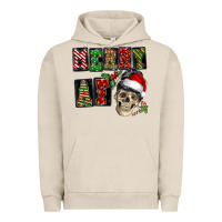 Pigment French Oak Merry af skeleton messy bun Urban Hoodie - NancyCooperArtShop