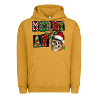 Pigment Peanut Butter Merry af skeleton messy bun Urban Hoodie - NancyCooperArtShop