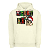 Pigment Pistachio Merry af skeleton messy bun Urban Hoodie - NancyCooperArtShop
