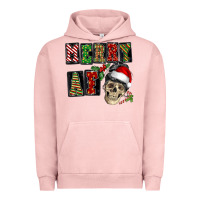 Pigment Salmon Merry af skeleton messy bun Urban Hoodie - NancyCooperArtShop