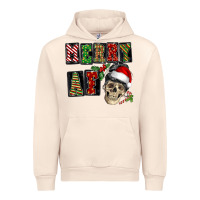 Sandshell Merry af skeleton messy bun Urban Hoodie - NancyCooperArtShop
