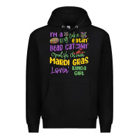Black i'm a king cake eatin' mardi gras lovin' kinda gir Premium Hoodie - MaliasSmallBusiness