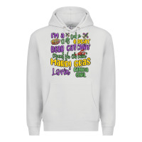 Dove Grey i'm a king cake eatin' mardi gras lovin' kinda gir Premium Hoodie - MaliasSmallBusiness