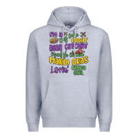 Heather Grey i'm a king cake eatin' mardi gras lovin' kinda gir Premium Hoodie - MaliasSmallBusiness