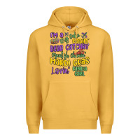 Mustard i'm a king cake eatin' mardi gras lovin' kinda gir Premium Hoodie - MaliasSmallBusiness