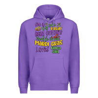 Purple i'm a king cake eatin' mardi gras lovin' kinda gir Premium Hoodie - MaliasSmallBusiness