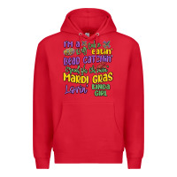 Red i'm a king cake eatin' mardi gras lovin' kinda gir Premium Hoodie - MaliasSmallBusiness