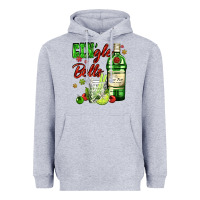 Heather Grey gin`gle bells with bottle and cocktail Heavyweight Hoodie - AdoDesignShop