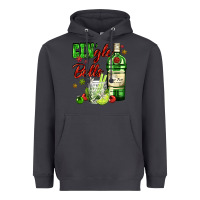 Smoke gin`gle bells with bottle and cocktail Heavyweight Hoodie - AdoDesignShop
