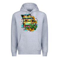 Heather Grey Missouri Map Sunflower Cactus Serape Premium Hoodie - RanaPortraitStore