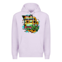 Lilac Missouri Map Sunflower Cactus Serape Premium Hoodie - RanaPortraitStore