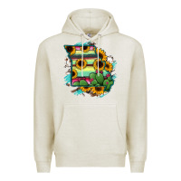 Oatmeal Heather Missouri Map Sunflower Cactus Serape Premium Hoodie - RanaPortraitStore