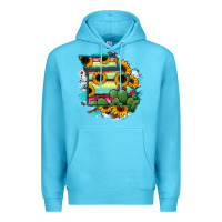 Ocean Blue Missouri Map Sunflower Cactus Serape Premium Hoodie - RanaPortraitStore