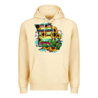Pina Colada Missouri Map Sunflower Cactus Serape Premium Hoodie - RanaPortraitStore