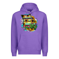 Purple Missouri Map Sunflower Cactus Serape Premium Hoodie - RanaPortraitStore