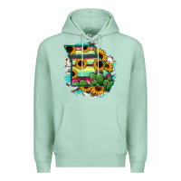 Seafoam Missouri Map Sunflower Cactus Serape Premium Hoodie - RanaPortraitStore