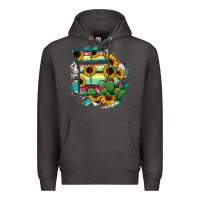 Smoke Missouri Map Sunflower Cactus Serape Premium Hoodie - RanaPortraitStore