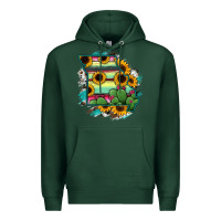Sports Green Missouri Map Sunflower Cactus Serape Premium Hoodie - RanaPortraitStore