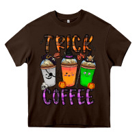 Chocolate Brown trick or coffee Heavy Core Tee - CowhideDigitalArt