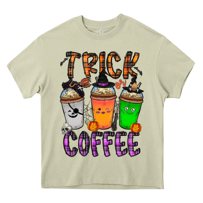 Trick Or Coffee Heavy Core Tee by CowhideDigitalArt | Teevron