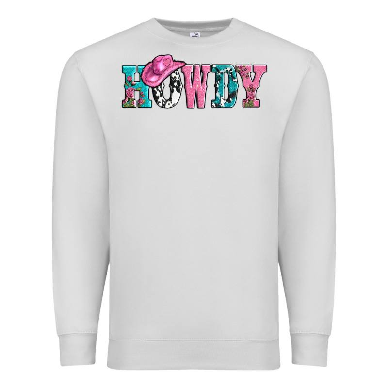 Valentines Day Howdy And Heart Gift Premium Sweatshirt by AdoDesignShop | Teevron