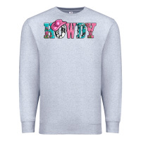 Heather Grey valentines day howdy and heart gift Premium Sweatshirt - AdoDesignShop